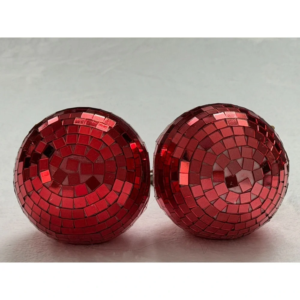 Cherry Disco Ball Art Red Hanging Retro Reflective Mirror Decoration 8